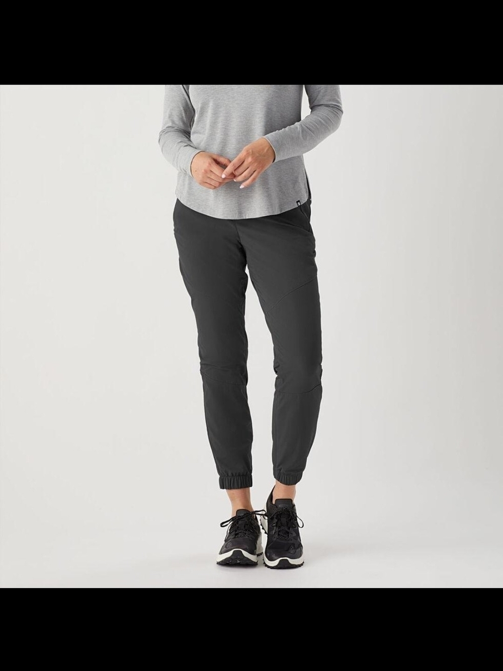 Duluth Trading Co Flexpedition Jogger Pants Charcoal Gray Drawstring